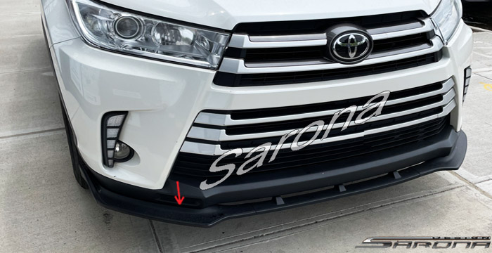 Custom Toyota Highlander  SUV/SAV/Crossover Front Add-on Lip (2014 - 2019) - $225.00 (Part #TY-012-FA)